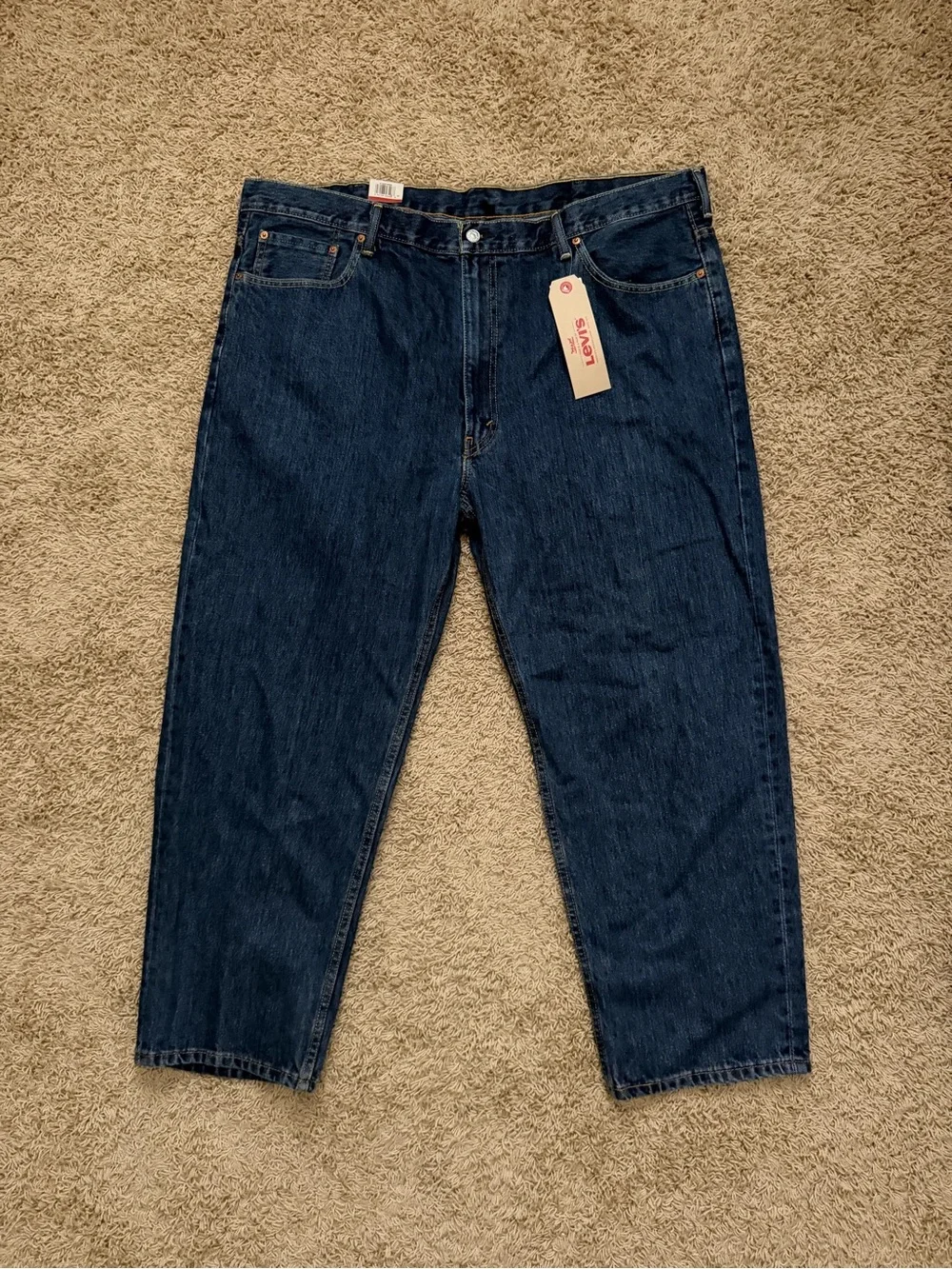 NEW Levis 505 Relaxed Jeans Mens 46x29 Blue Big & Tall Denim Tapered Leg